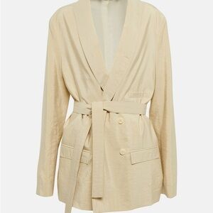 Lemaire Cream Belted Blazer